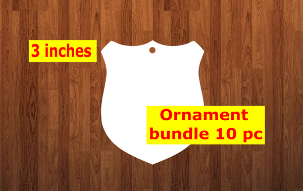 Shield shape 10pc or 25 pc Ornament Bundle Price