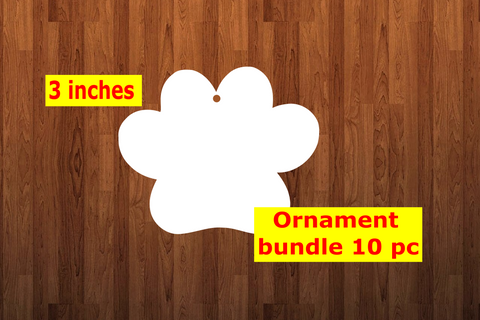 Dog paw shape 10pc or 25 pc Ornament Bundle Price
