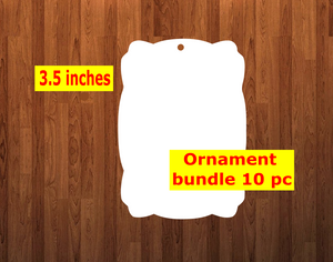 Plaque shape 10pc or 25 pc Ornament Bundle Price