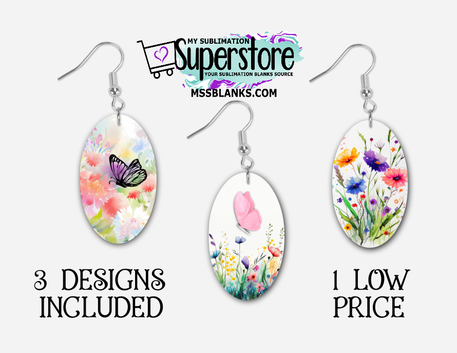 Digital Download - 3pc oval floral design - made for our blanks