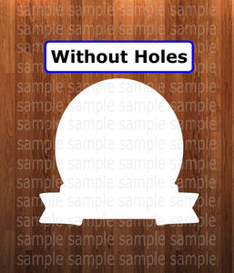 WithOUT holes - Oval with ribbon shape - 6 different sizes - Sublimation Blanks
