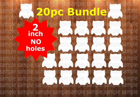 20pc bundle - 2 inch Owl (great for badge reels & hairbow centers)