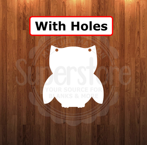 With holes - Owl shape - 6 different sizes - Sublimation Blanks