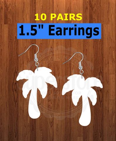Palm tree earrings size 1.5inch -  BULK PURCHASE 10pair