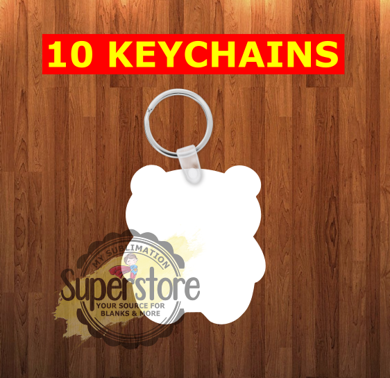 Panda Keychain - Single sided or double sided - Sublimation Blank