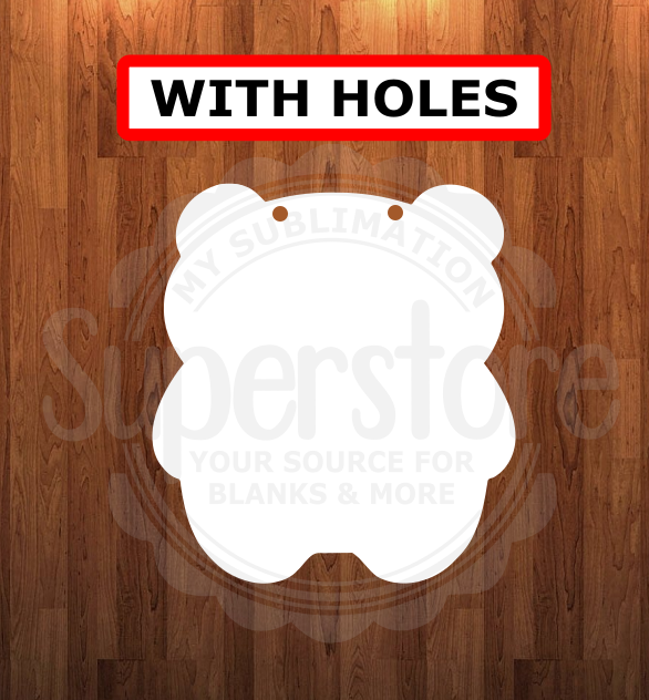 With HOLES - Panda shape - 6 different sizes - Sublimation Blanks