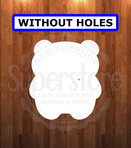 WithOUT holes - Panda shape - 6 different sizes - Sublimation Blanks