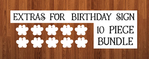 Paw Birthday calendar extras - 10 piece bundle