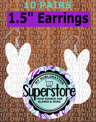 Easter Peep - earrings size 1.5 inch - BULK PURCHASE 10pair