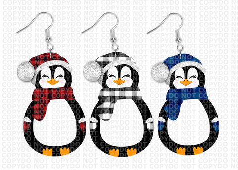 (Instant Print) Digital Download - Penguin plaid 3pc bundle - made for our blanks