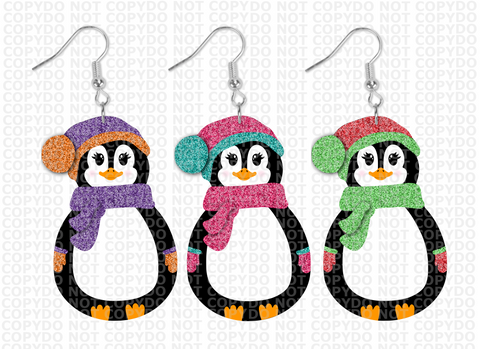 (Instant Print) Digital Download - Penguin glitter 3pc bundle - made for our blanks