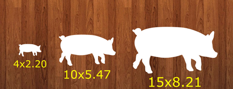 WithOUT HOLES - Pig - 3 sizes to choose from -  Sublimation Blank  - 1 sided  or 2 sided options