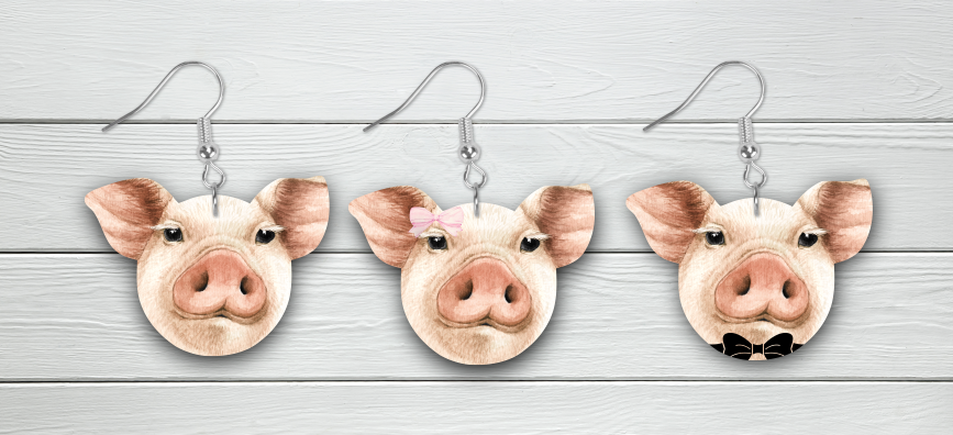 Digital Download - Pig head designs 3pc - made for our blanks