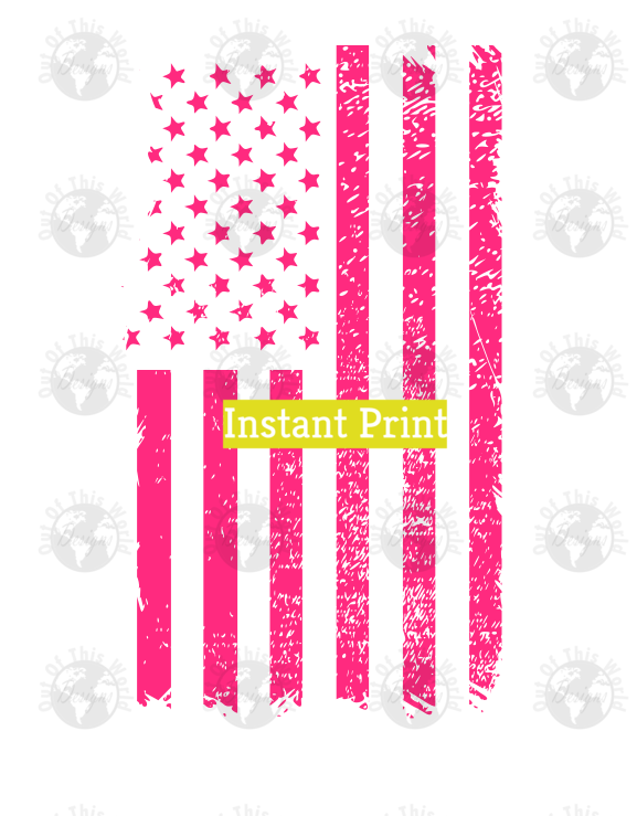 Pink Flag (Instant Print) Digital Download