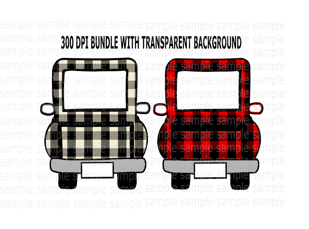 (Instant Print) Digital Download - Plaid truck bundle