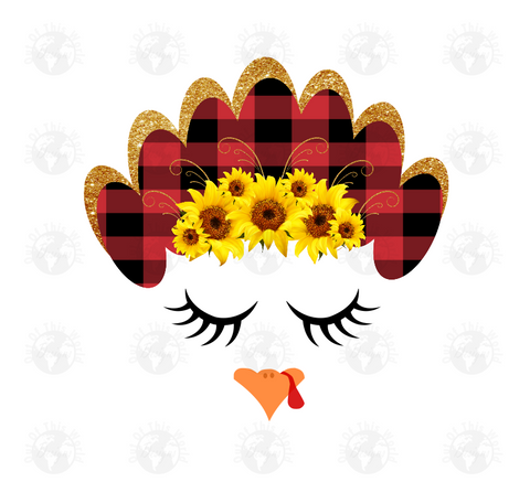 Red plaid turkey (Instant Print) Digital Download
