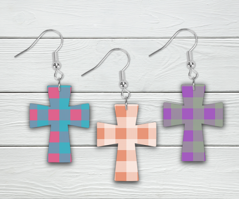 Digital Download - 3pc plaid cross bundle - made for our blanks