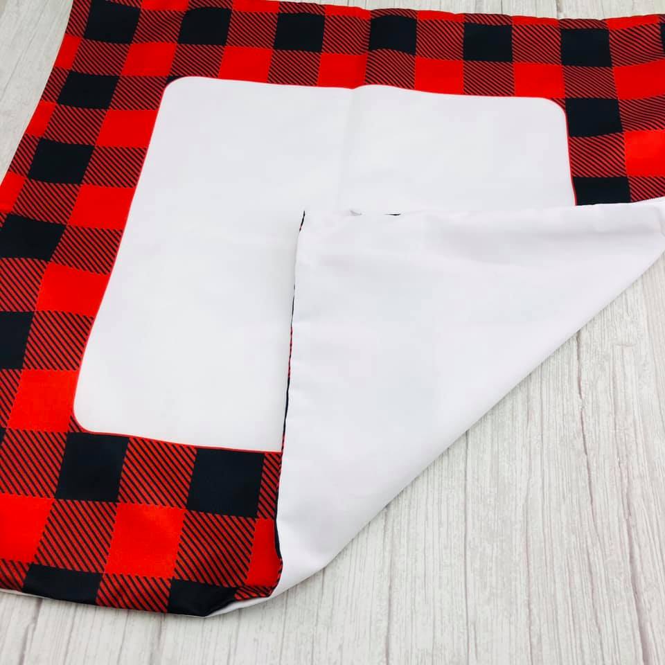 Plaid pillows red and black - single or 10 pc bulk option