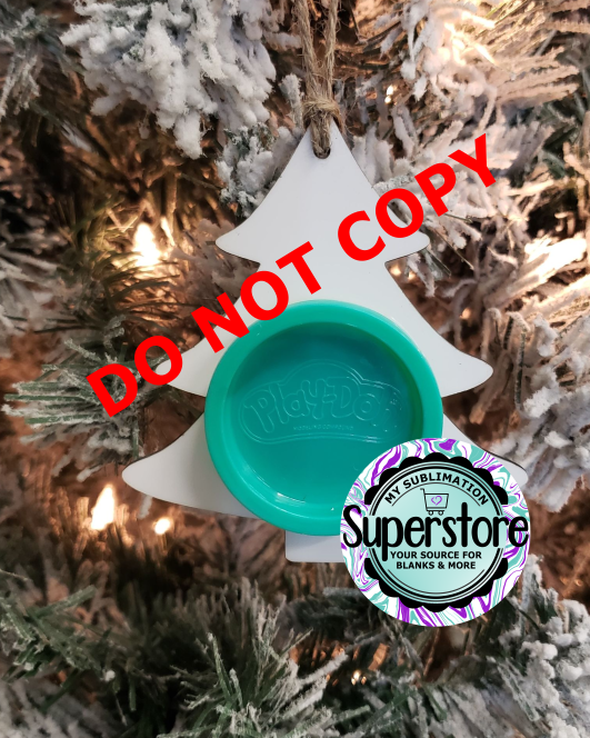 Tree with hole cut out for mini play doh - 1pc or 10pc option