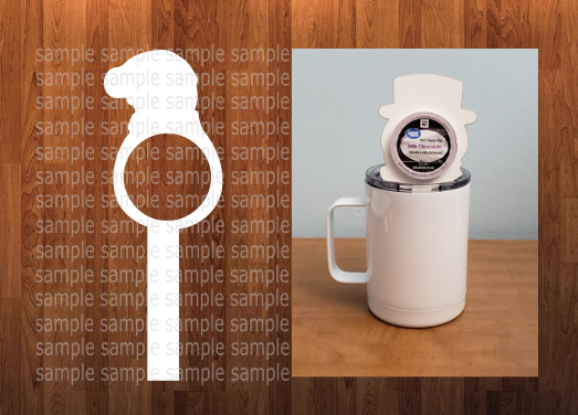 Snowman beanie Pod for Coffee Cup - 10pc Bundle Price (Size 2.30x6.05)