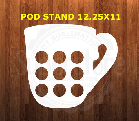 12.25x11 Coffee Pod Stand - Feet Included