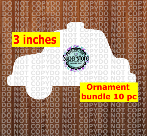 Police car - WITH hole - Ornament Bundle Price