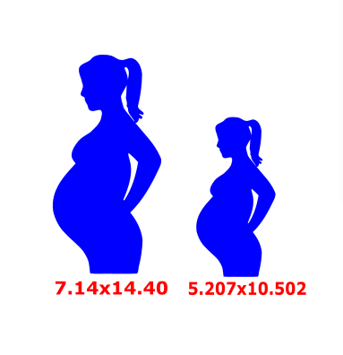 Pregnant mom stand -  Sublimation Blank