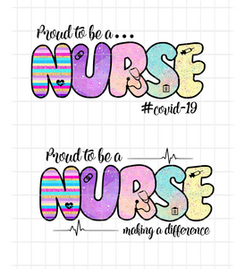 (Instant Print) Digital Download - Proud to be a nurse (bundle of 2pc)
