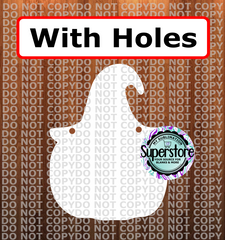 Witch hat pumpkin - WITH holes - Wall Hanger - 5 sizes to choose from - Sublimation Blank