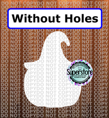 Witch hat pumpkin - withOUT holes - Wall Hanger - 5 sizes to choose from - Sublimation Blank