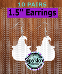 Witch hat pumpkin - earrings size 1.5 inch - BULK PURCHASE 10pair