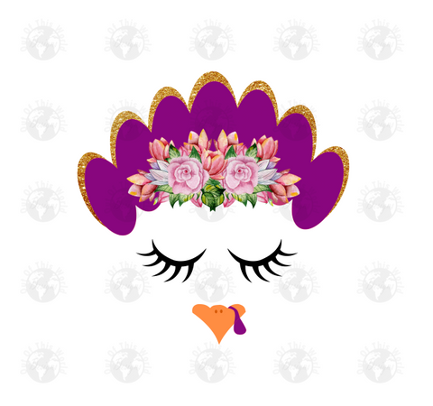 Purple turkey (Instant Print) Digital Download