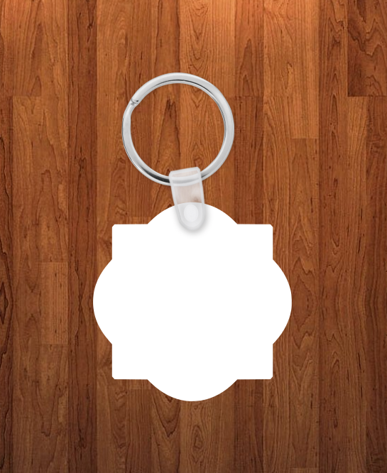 Quaterfoil Keychain - Single sided or double sided  -  Sublimation Blank