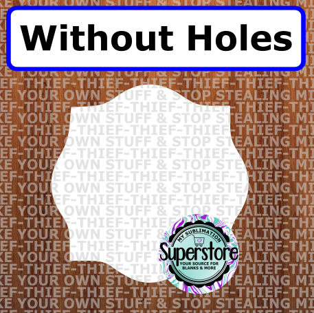 Quartrefoil - withOUT holes - Wall Hanger - 5 sizes to choose from - Sublimation Blank