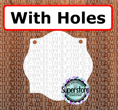 Quartrefoil - with holes - Wall Hanger - 5 sizes to choose from - Sublimation Blank