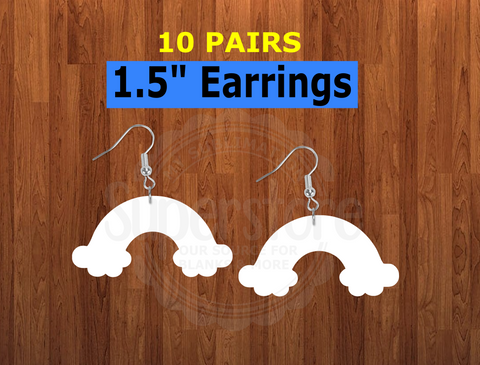 Rainbow earrings size 1.5 inch - BULK PURCHASE 10pair
