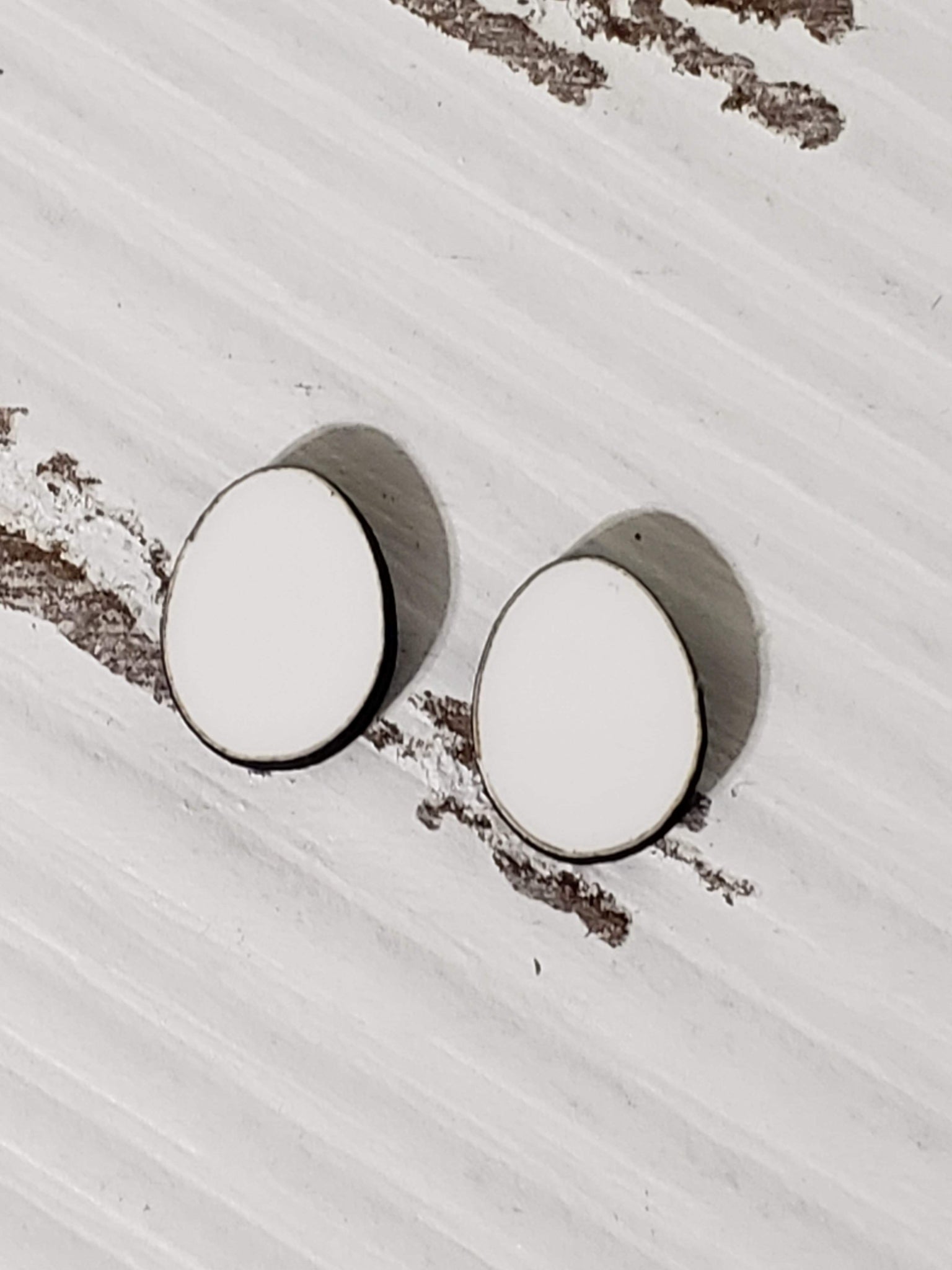 10 or 20 pair bulk buy - Egg half inch studs for earrings