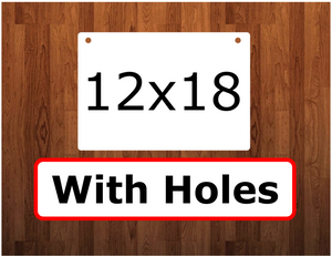 12x18 Rounded Corners Rectangle Board - (With Holes)