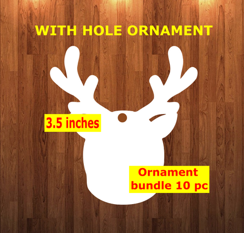 Reindeer with top hole - Ornament Bundle Price