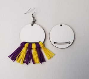 Round with tassel option earrings size 1.5 inch - BULK PURCHASE 10pair