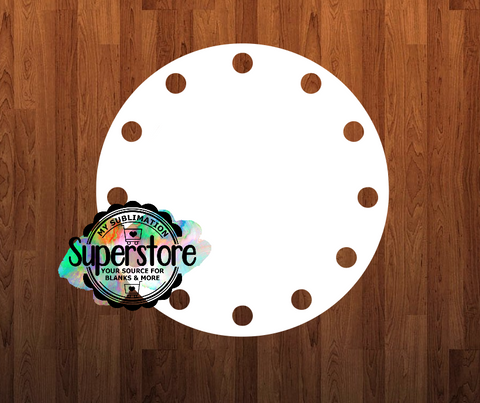 Round with holes cut out - 3 sizes to choose from - Wall Hanger - Sublimation Blank