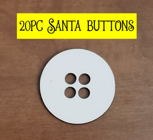 Santa buttons - 20pc bundle - 1.5 inch