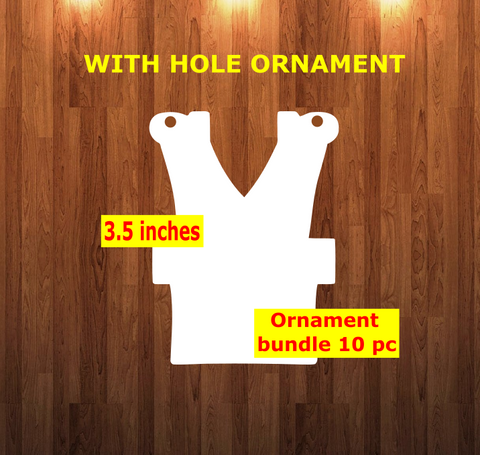 Santa in chimney with top hole - Ornament Bundle Price