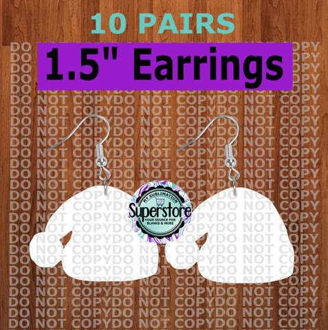 Santa hat - earrings size 1.5 inch - BULK PURCHASE 10pair