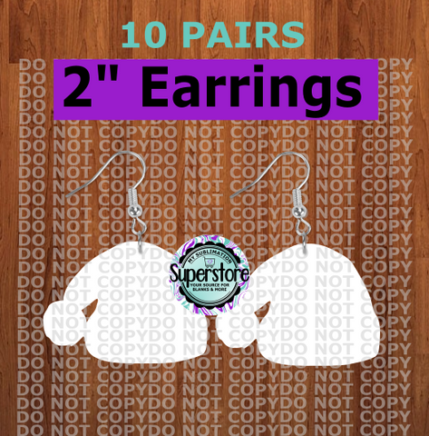 Santa hat - earrings size  2 inch - BULK PURCHASE 10pair