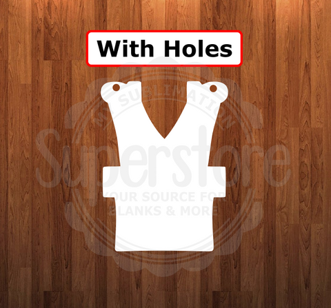 With holes - Santa in chimney shape - 6 different sizes - Sublimation Blanks