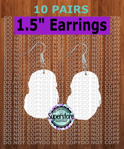 **NEW** Pirate Santa - earrings size 1.5 inch - BULK PURCHASE 10pair