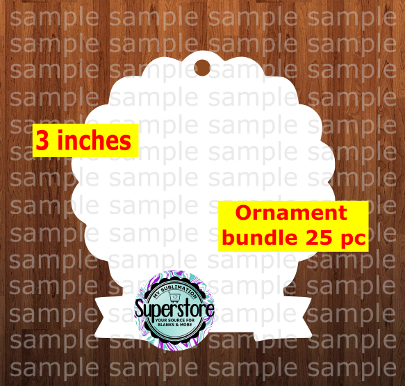 New Scalloped complete - WITH hole - Ornament Bundle Price