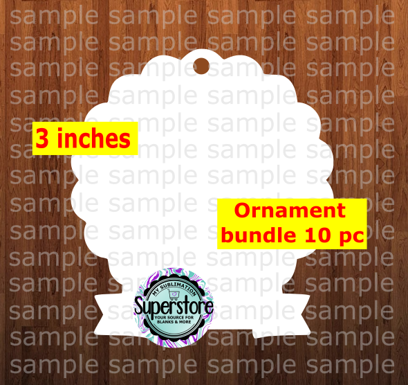 New Scalloped complete - WITH hole - Ornament Bundle Price