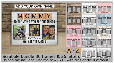 Digital Download - 56pc scrabble Mother's day design bundle - made for our blanks